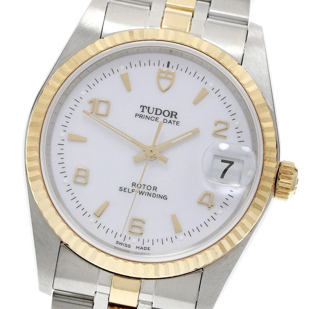 TUDOR PRINCE DATE YG WHITE AUTOMATIC WATCH: TUDOR Prince Date YG white Automatic Watch Brand: TUDOR Type/Style: Wristwatch Material: Band Material Stainless Steel/YG, Case Material Stainless Steel/YG Color: Dial Color white Size: Case size