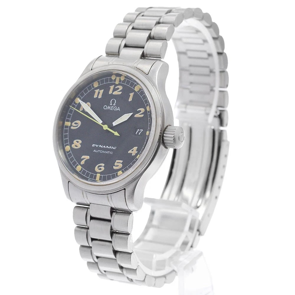 OMEGA DATE BLACK AUTOMATIC WATCH - 2