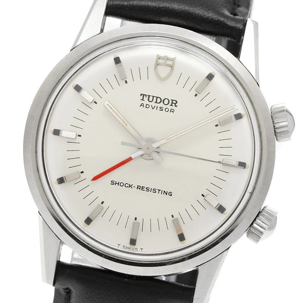TUDOR HERITAGE SILVER HAND WINDING WATCH: TUDOR Heritage Silver Hand Winding Watch Brand: TUDOR Type/Style: Wristwatch Material: Band Material leather, Case Material Stainless Steel Color: Dial Color Silver Size: Case size About 34mm