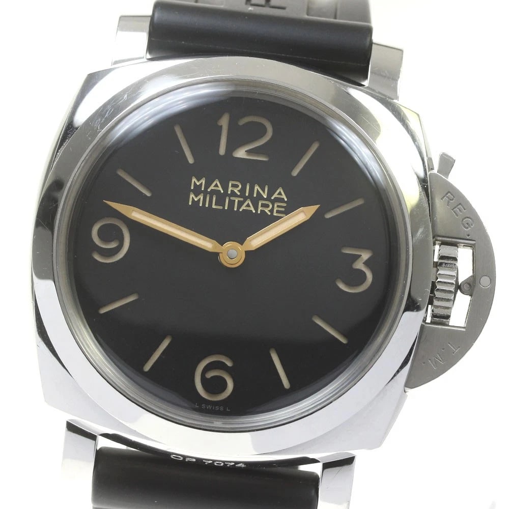 PANERAI LUMINOR MARINA WATCH: PANERAI Luminor Marina Watch Brand: PANERAI Type/Style: Wristwatch Material: Band Material rubber, Case Material Stainless Steel Color: Dial Color black Size: Case size About 47mm (1.9inch) (not