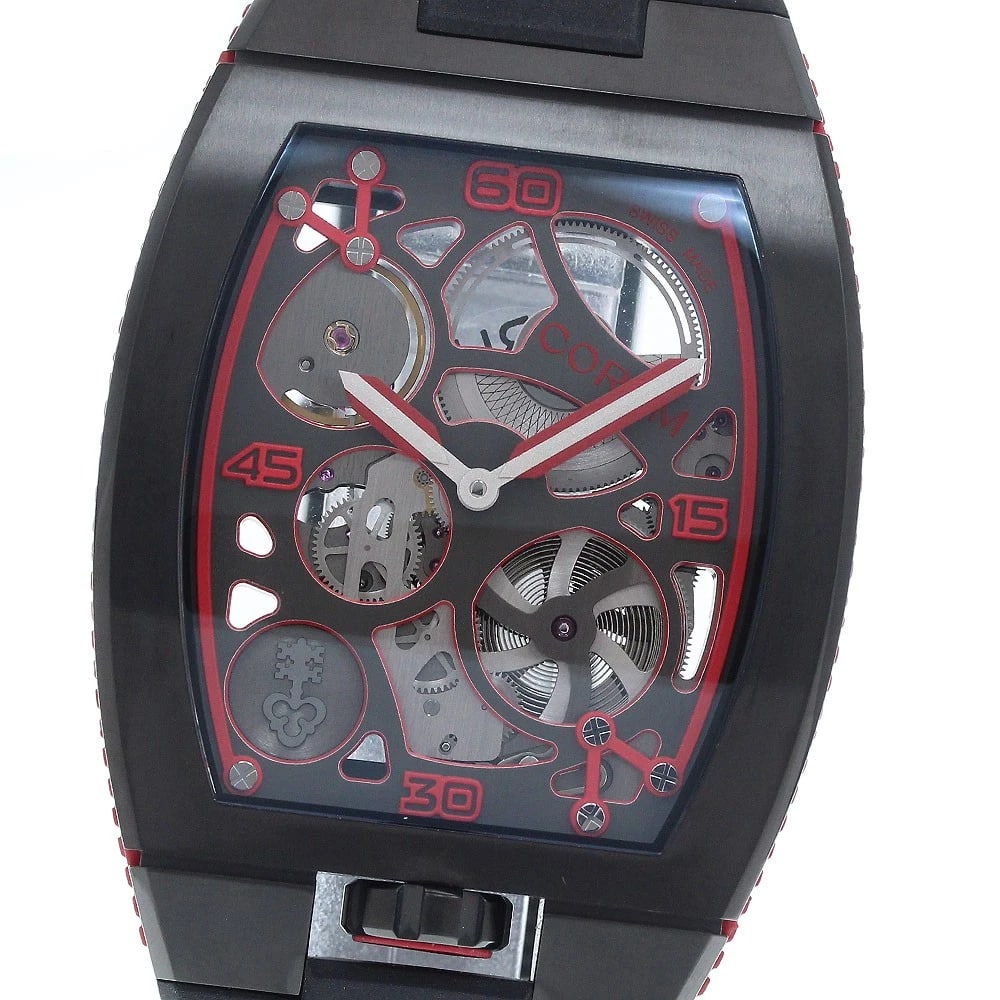 CORUM AUTOMATIC WATCH: CORUM Automatic Watch Brand: CORUM Type/Style: Wristwatch Material: Band Material rubber, Case Material Titanium / rubber Color: Dial Color skeleton Size: Case size About 40mm (1.6inch) (not
