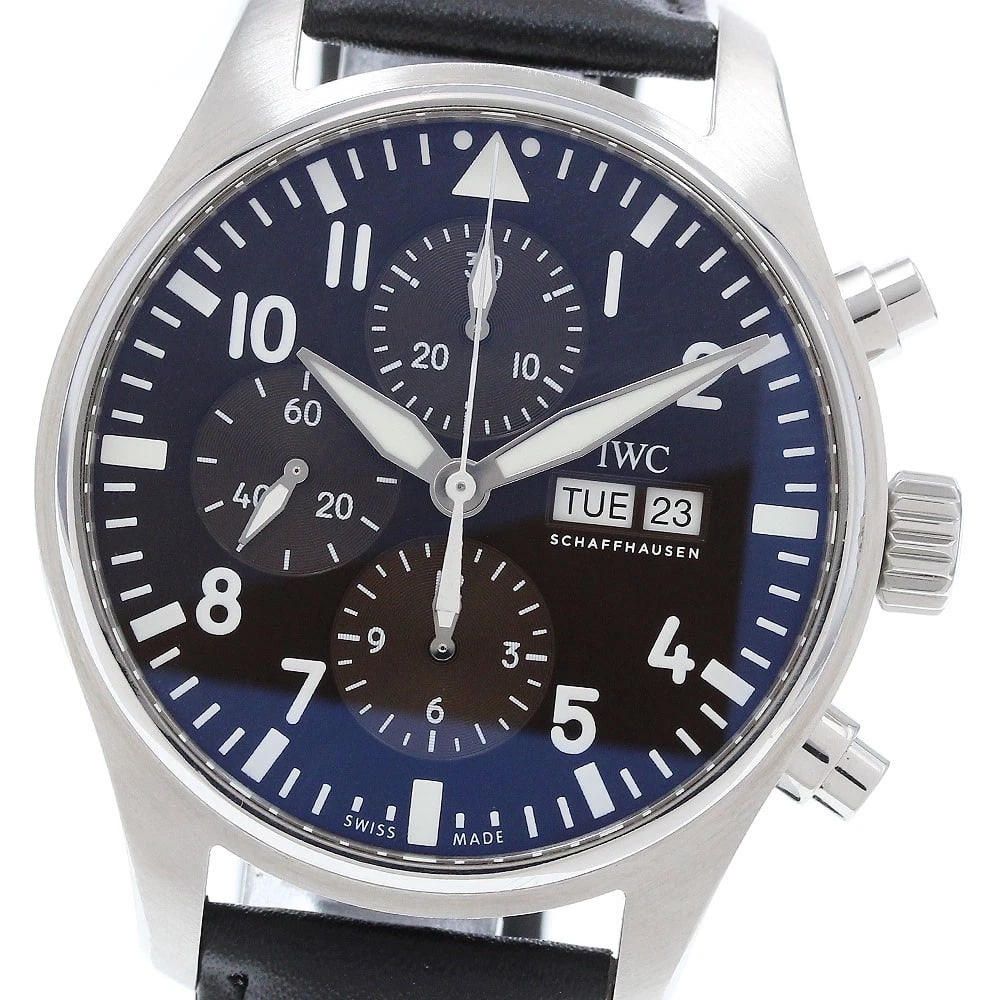 IWC SCHAFFHAUSEN PILOT'S WATCH AUTOMATIC WATCH: IWC SCHAFFHAUSEN Pilot's Watch Automatic Watch Brand: IWC SCHAFFHAUSEN Type/Style: Wristwatch Material: Band Material leather, Case Material Stainless Steel Color: Dial Color Dark brown Size: Case