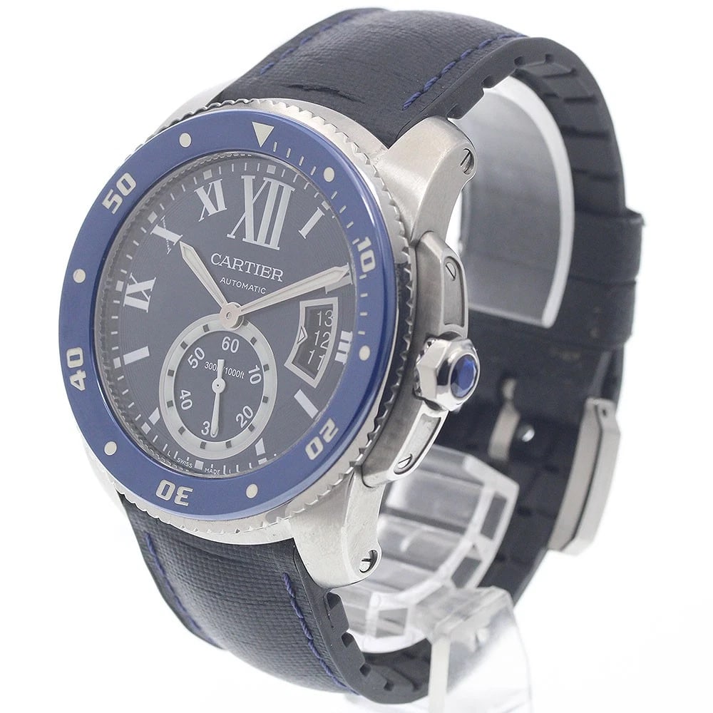 CARTIER CALIBER DATE NAVY AUTOMATIC WATCH - 2