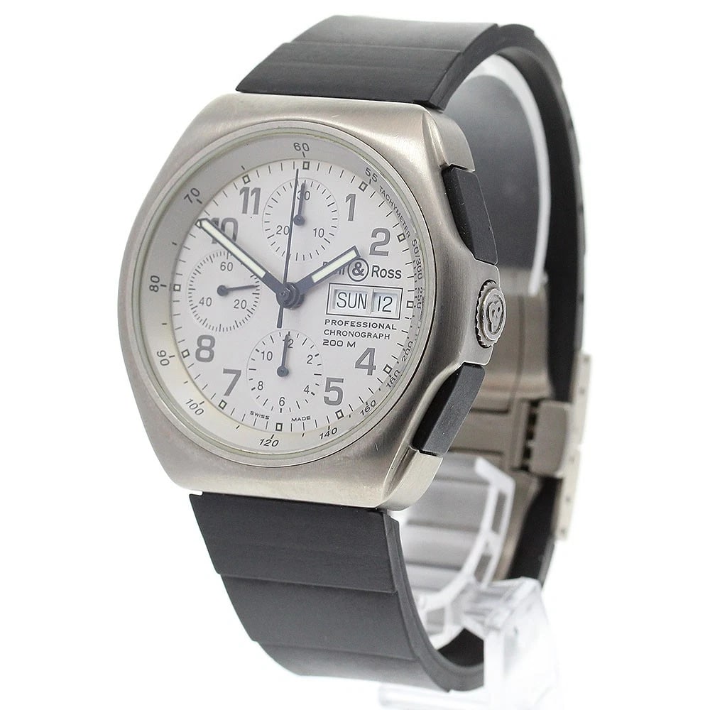 BELL?ROSS CHRONOGRAPH SILVER AUTOMATIC WATCH - 2