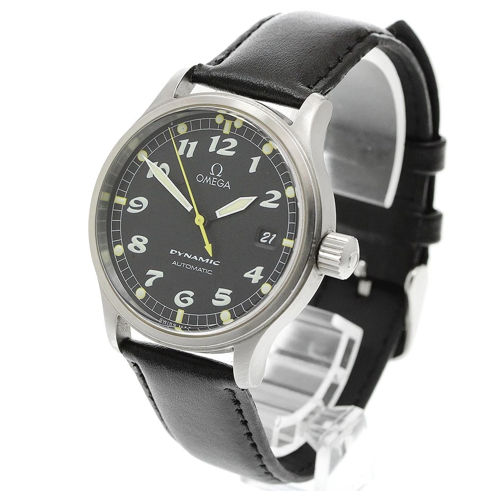 OMEGA DYNAMIC DATE BLACK AUTOMATIC WATCH - 2