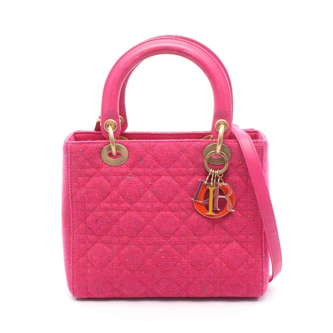 CHRISTIAN DIOR TOTE SHOULDER HANDBAG FUSCHIA PINK: Christian Dior tote shoulder Handbag Fuschia pink Brand: Dior Type/Style: Handbag Material: Exterior Material Fabric Color: Exterior Color Pink?ish colors Size: (H:7.9" x W:9.4" x D:4.3") Accessor
