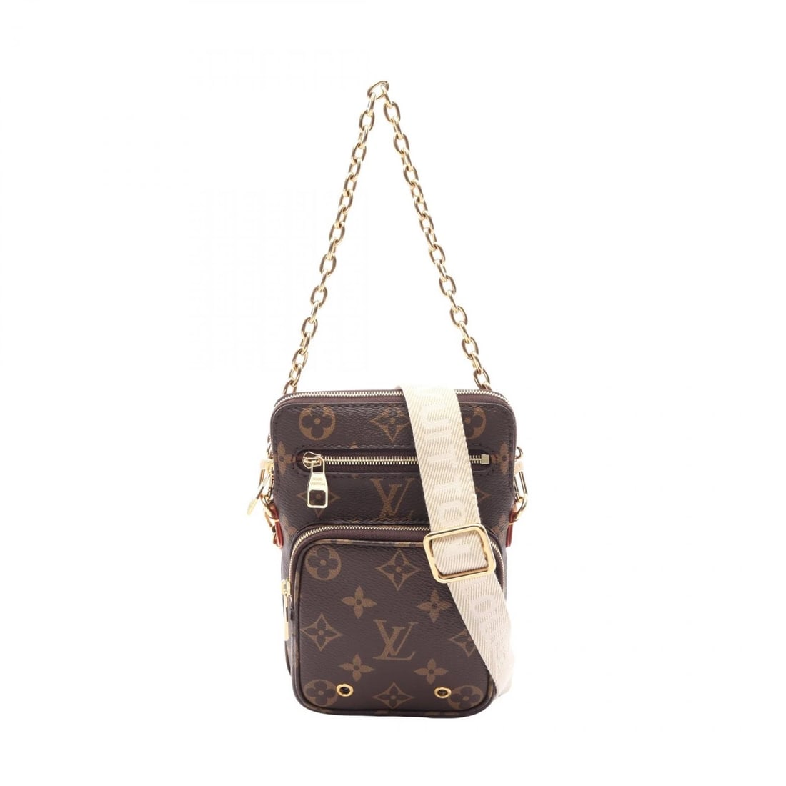 LOUIS VUITTON UTILITY CROSSBODY HANDBAG MONOGRAM CANVAS: LOUIS VUITTON Utility Crossbody Handbag Monogram canvas Brand: LOUIS VUITTON Type/Style: Handbag Material: Exterior Material Monogram ? PVC coated canvas ? leather Color: Exterior Color Brown?ish colo