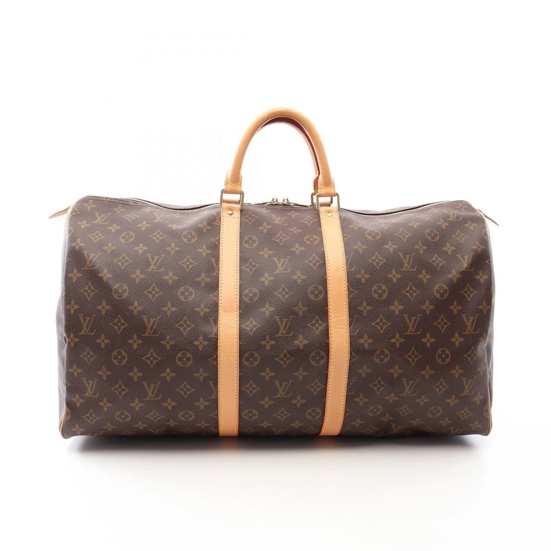 LOUIS VUITTON KEEPALL 55 TRAVEL HAND BAG: LOUIS VUITTON Keepall 55 travel hand bag Brand: LOUIS VUITTON Type/Style: Boston bag Material: Exterior Material Monogram ? PVC coated canvas ? leather Color: Exterior Color Brown?ish colors Size: (H: