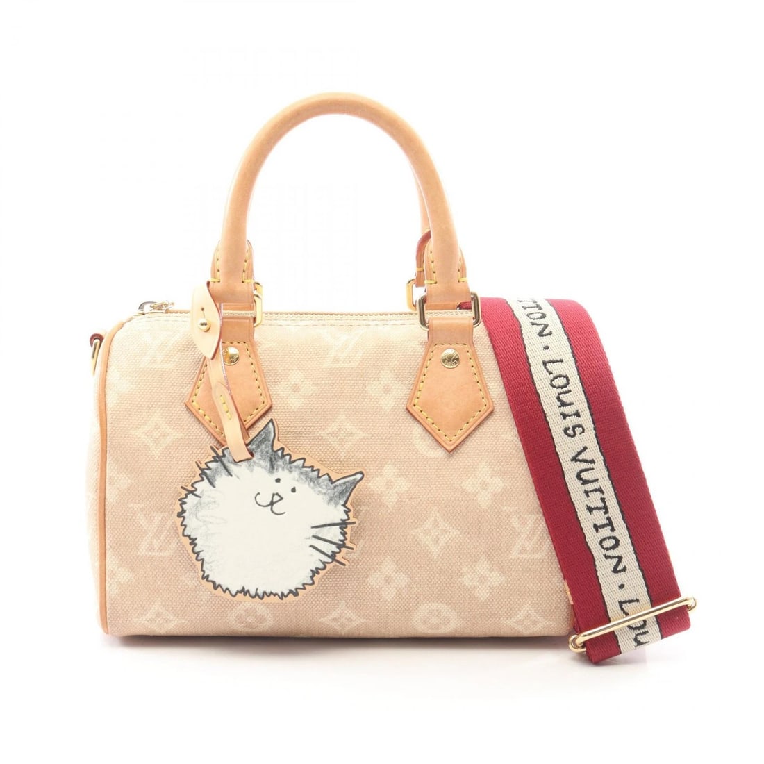 LOUIS VUITTON SPEEDY BANDOULIERE CROSSBODY HANDBAG: LOUIS VUITTON Speedy Bandouliere Crossbody Handbag Brand: LOUIS VUITTON Type/Style: Handbag Material: Exterior Material canvas ? leather ? Miaogram Color: Exterior Color Beige / Beige?ish colors ?