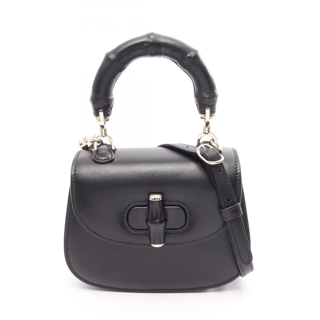 GUCCI 2WAY SHOULDER CROSSBODY HANDBAG LEATHER BLACK: GUCCI 2WAY Shoulder Crossbody Handbag leather Black Brand: GUCCI Type/Style: Handbag Material: Exterior Material leather Color: Exterior Color Black?ish colors Size: (H:4.9" x W:6.3" x D:2.8") Acc