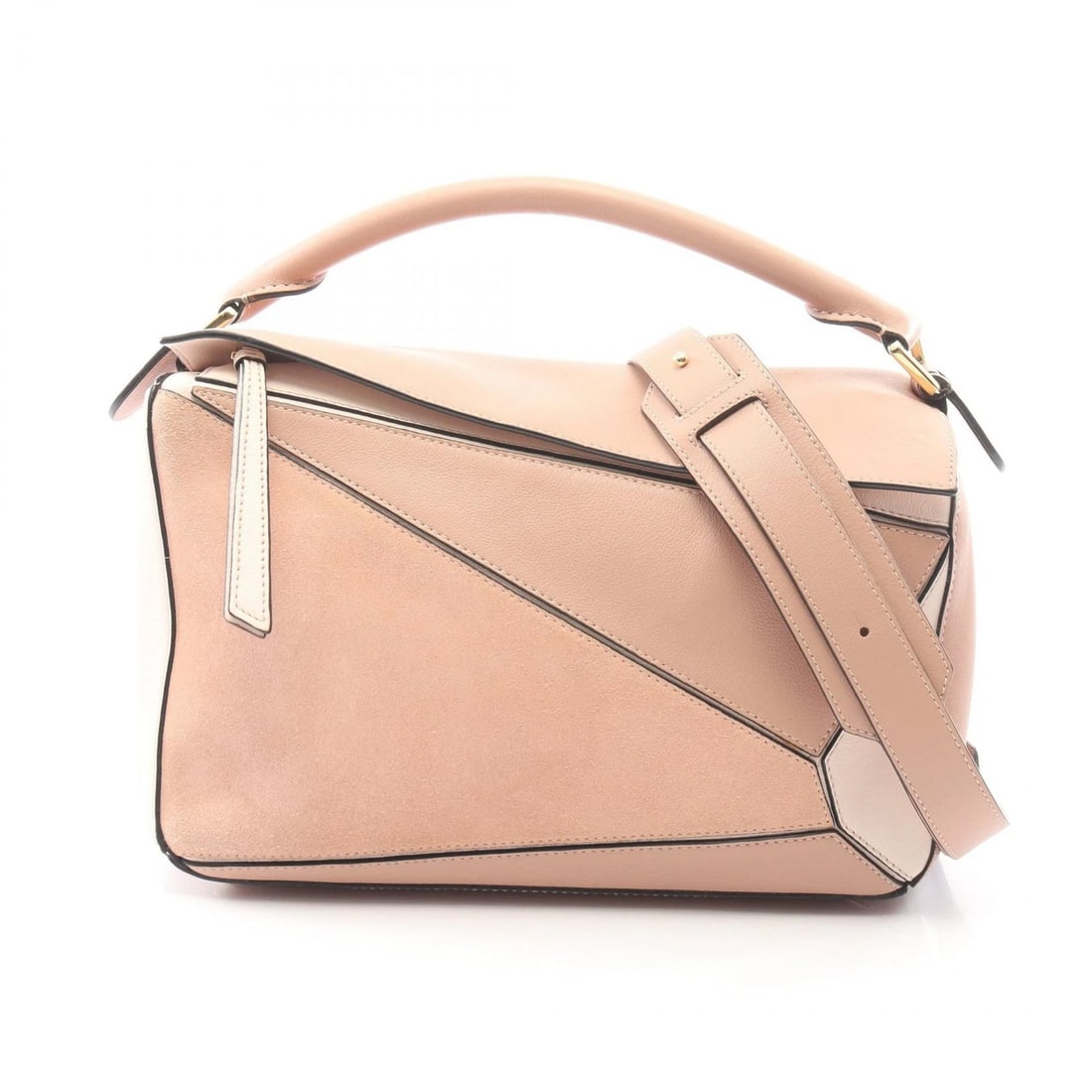 LOEWE PUZZLE MEDIUM SHOULDER CROSSBODY HANDBAG LEATHER PINK: LOEWE Puzzle Medium Shoulder Crossbody Handbag leather Pink Brand: LOEWE Type/Style: Handbag Material: Exterior Material leather Color: Exterior Color Pink?ish colors Size: (H:7.1" x W:11.4" x