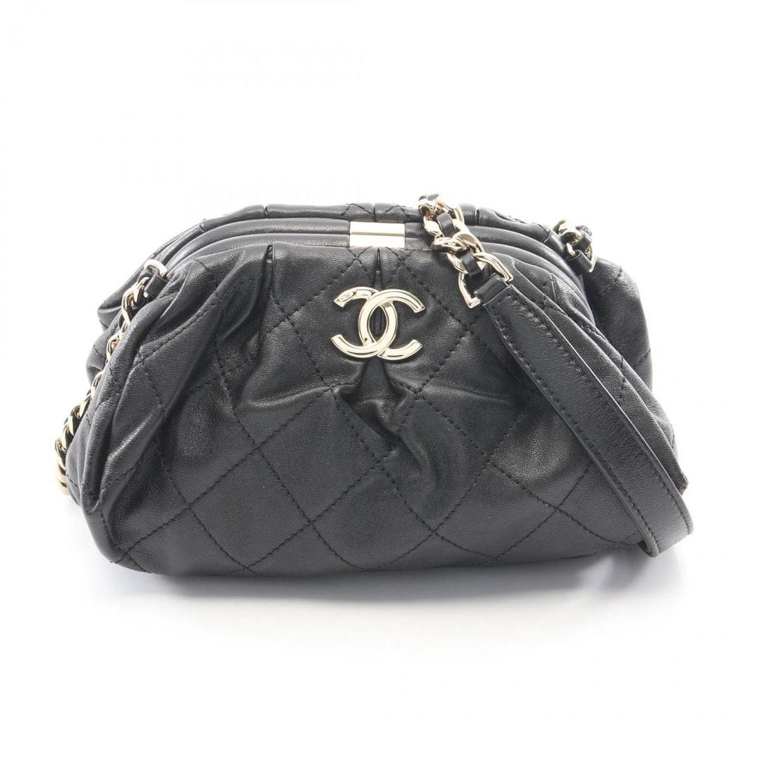 CHANEL MATELASSE SHOULDER BAG LAMBSKIN LEATHER: CHANEL Matelasse Shoulder Bag Lambskin leather Brand: CHANEL Type/Style: Shoulder Bag Material: Exterior Material Lambskin (sheep leather) Color: Exterior Color Black?ish colors Size: (H:4.3" x