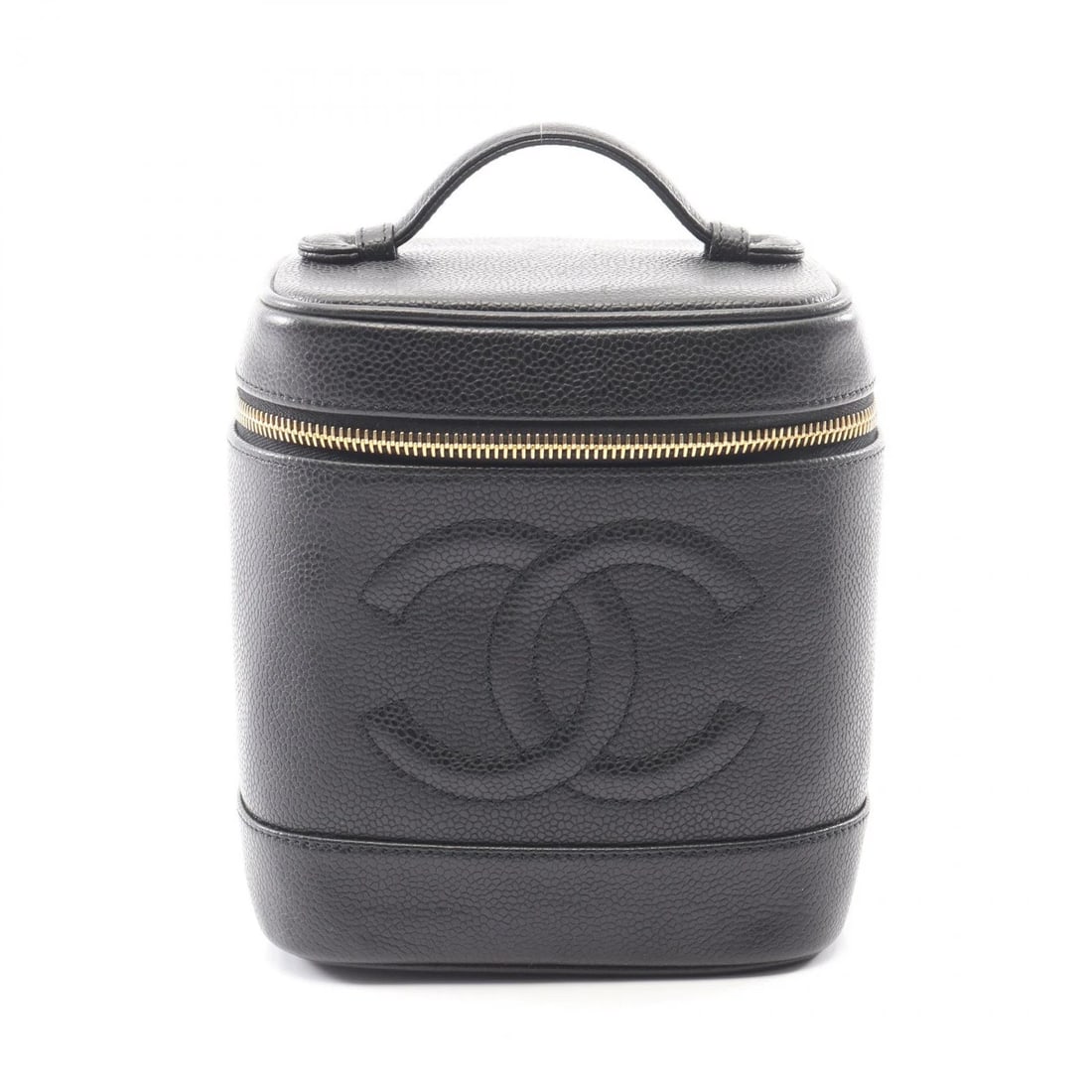 CHANEL COCO MARK VANITY HANDBAG GRAINED CALF LEATHER: CHANEL COCO Mark Vanity Handbag Grained calf leather Brand: CHANEL Type/Style: Handbag Material: Exterior Material leather ? grained calf leather Color: Exterior Color Black?ish colors Size: (H:6.7" x