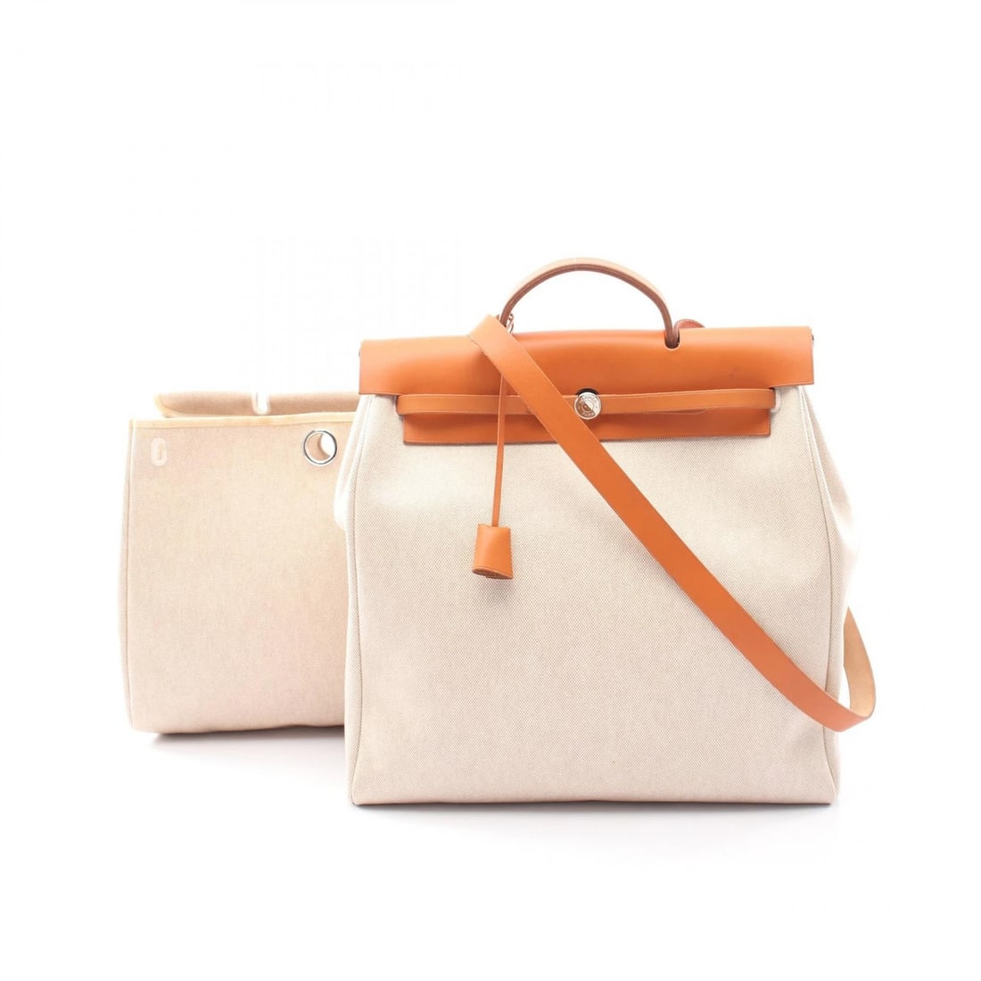 HERMES HERBAG MM SHOULDER HANDBAG C TOILE H (1 of 5)