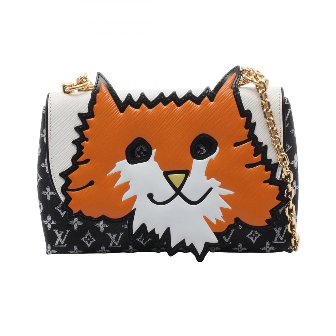 LOUIS VUITTON CHAIN SHOULDER HAND BAG: LOUIS VUITTON chain shoulder hand bag Brand: LOUIS VUITTON Type/Style: Shoulder Bag Material: Exterior Material Epi ? leather ? PVC coated canvas Color: Exterior Color Black?ish colors ? White?ish col