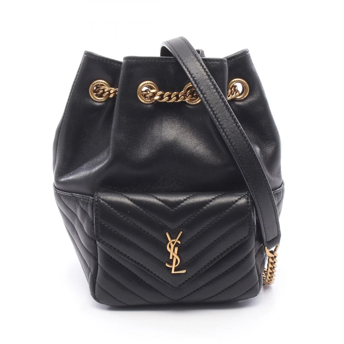 SAINT LAURENT PARIS MINI BUCKET SHOULDER BAG LEATHER BLACK: SAINT LAURENT PARIS Mini Bucket Shoulder Bag leather Black Brand: SAINT LAURENT PARIS Type/Style: Shoulder Bag Material: Exterior Material leather Color: Exterior Color Black?ish colors Size: (H:7.1" 