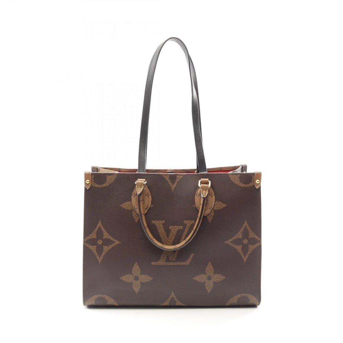 LOUIS VUITTON SHOULDER TOTE BAG MONOGRAM: LOUIS VUITTON Shoulder Tote Bag Monogram Brand: LOUIS VUITTON Type/Style: Tote Bag Material: Exterior Material Monogram / Giant Reverse ? PVC coated canvas ? leather Color: Exterior Color Beige / Brow