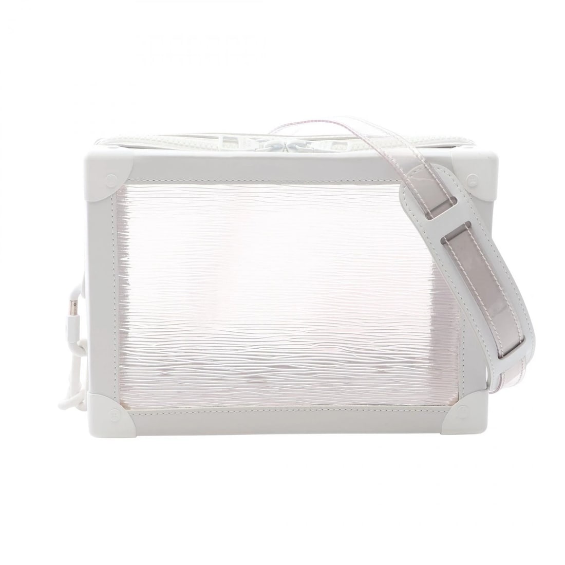 LOUIS VUITTON SOFT TRUNK SHOULDER CROSSBODY BAG: LOUIS VUITTON Soft Trunk Shoulder Crossbody Bag Brand: LOUIS VUITTON Type/Style: Shoulder Bag Material: Exterior Material Epi ? PVC coated canvas ? leather ? Epi-Platge Color: Exterior Color White?ish
