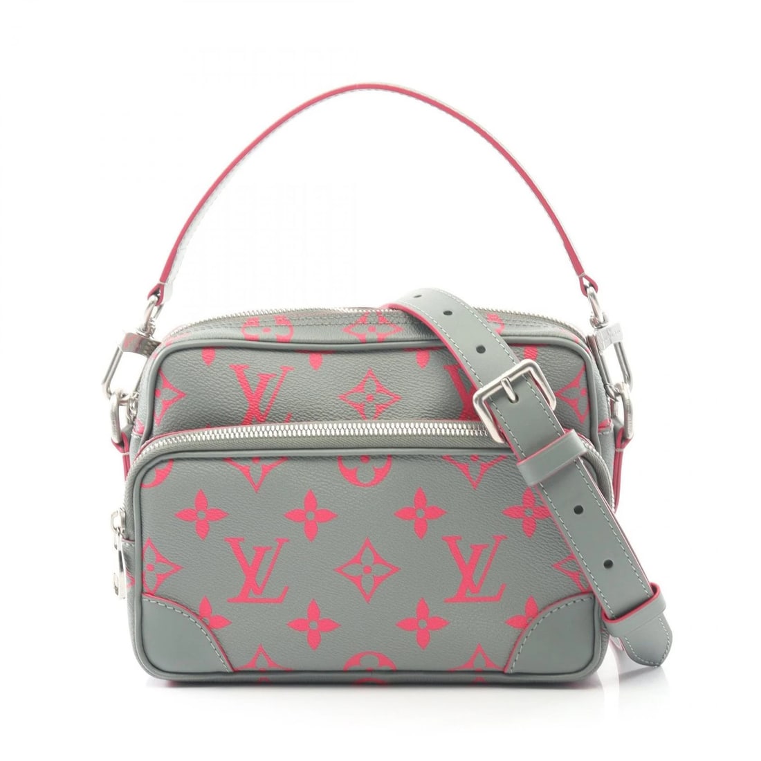 LOUIS VUITTON NIL CROSSBODY HANDBAG: LOUIS VUITTON Nil crossbody Handbag Brand: LOUIS VUITTON Type/Style: Handbag Material: Exterior Material PVC coated canvas ? leather Color: Exterior Color Gres / Gray?ish colors Size: (H:6.3" x W:0.8"