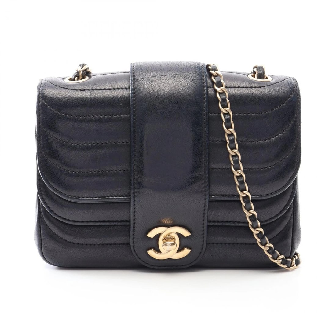 CHANEL MADEMOISELLE SMALL CHAIN SHOULDER BAG: CHANEL Mademoiselle Small Chain Shoulder Bag Brand: CHANEL Type/Style: Shoulder Bag Material: Exterior Material Lambskin (sheep leather) Color: Exterior Color Black?ish colors Size: (H:5.5" x W:6.9" x