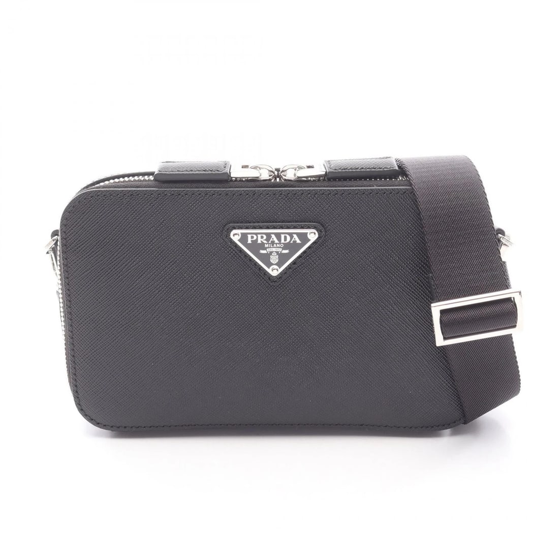 PRADA BRIQUE BRIQUE SHOULDER CROSSBODY BAG: PRADA BRIQUE Brique Shoulder Crossbody Bag Brand: PRADA Type/Style: Shoulder Bag Material: Exterior Material Saffiano leather Color: Exterior Color Black?ish colors Size: (H:4.5" x W:7.1" x D:2.4")