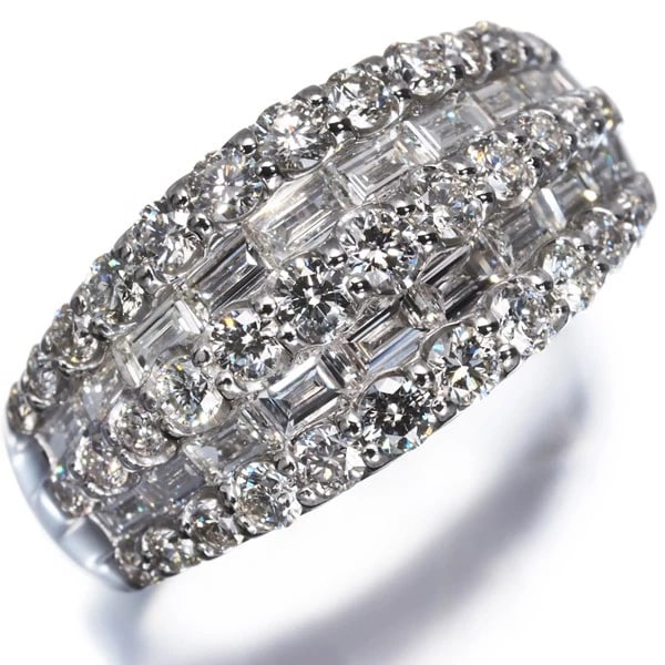 DIAMOND RING 900 PLATINUM - 2