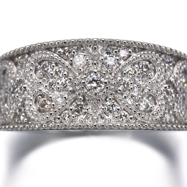 DIAMOND RING 900 PLATINUM - 2