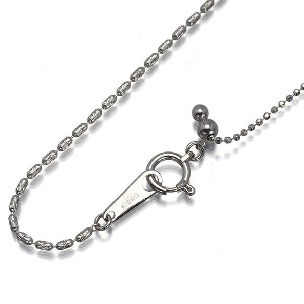 ROLLER CYLINDER CHAIN NECKLACE 18K 750 WHITE GOLD (1 of 2)