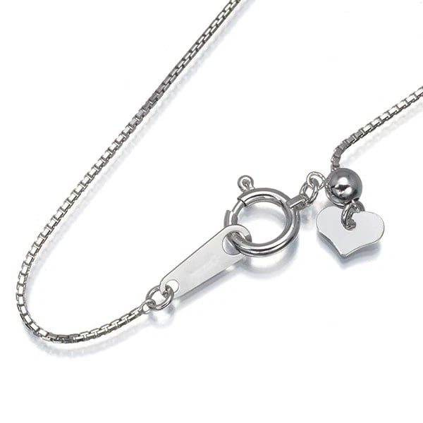 BOX CHAIN NECKLACE 18K 750 WHITE GOLD: Box Chain Necklace 18K 750 White Gold Brand: Unbranded Type/Style: Necklace Material: 18K / 750 / White Gold, Color: White Gold Size: Necklace length: 45cm AdjUS table to short length with an extender