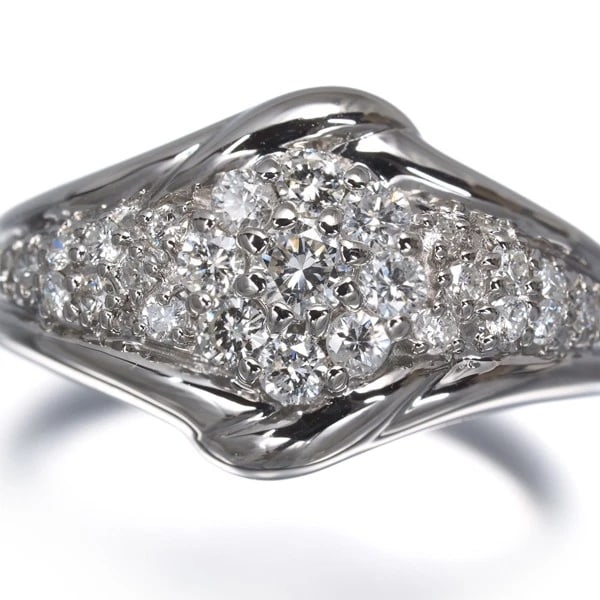 DIAMOND RING 900 PLATINUM - 2