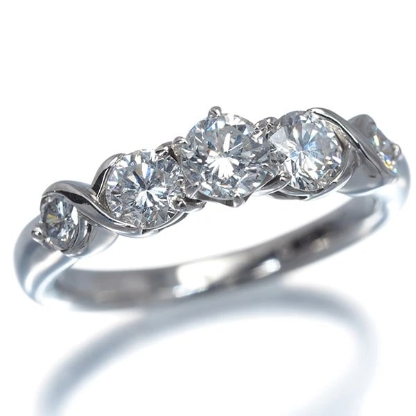 DIAMOND RING 900 PLATINUM - 2