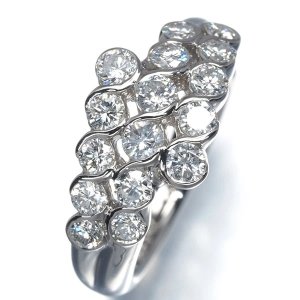 DIAMOND RING 900 PLATINUM - 2