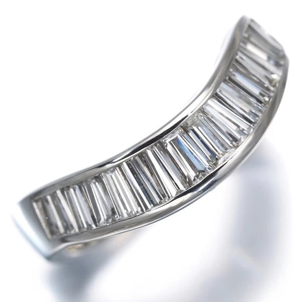 DIAMOND RING 900 PLATINUM - 2