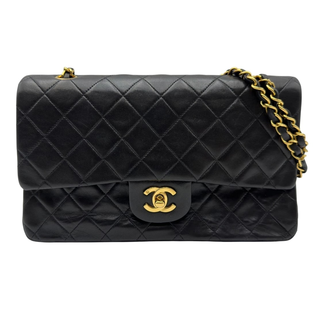 CHANEL MATRASSE SHOULDER BAG: CHANEL Matrasse Shoulder Bag Brand: CHANEL Type/Style: Shoulder Bag Material: lambskin Color: Black Gold Hardware Size: W9.8 x H6.1x D2.6inch Shoulder:18.9inch Accessories: None Accessories Notice: