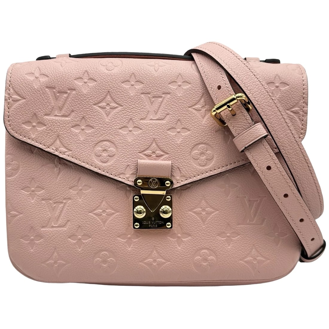 LOUIS VUITTON POCHETTE METIS SHOULDER BAG: LOUIS VUITTON Pochette Metis Shoulder Bag Brand: LOUIS VUITTON Type/Style: Shoulder Bag Material: Monogram ? An plant Color: pink Size: W9.8 x H7.5x D2.8inch Shoulder:42.9inch Accessories: None