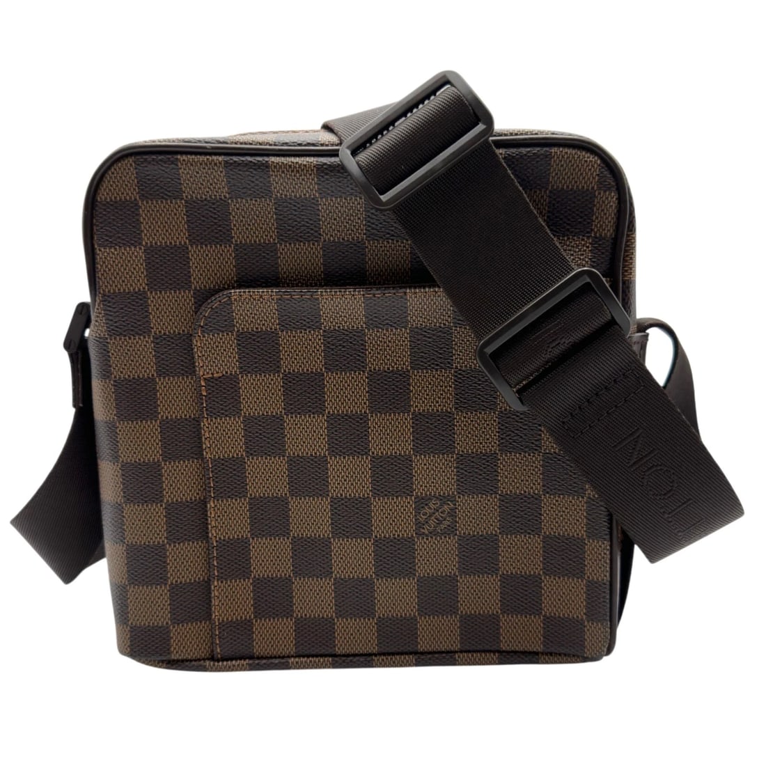 LOUIS VUITTON OLAF PM SHOULDER BAG: LOUIS VUITTON Olaf PM Shoulder Bag Brand: LOUIS VUITTON Type/Style: Shoulder Bag Material: Damier/Leather Color: Brown Size: W7.7 x H7.7x D3.1inch Shoulder:27.6inch Accessories: None Acces