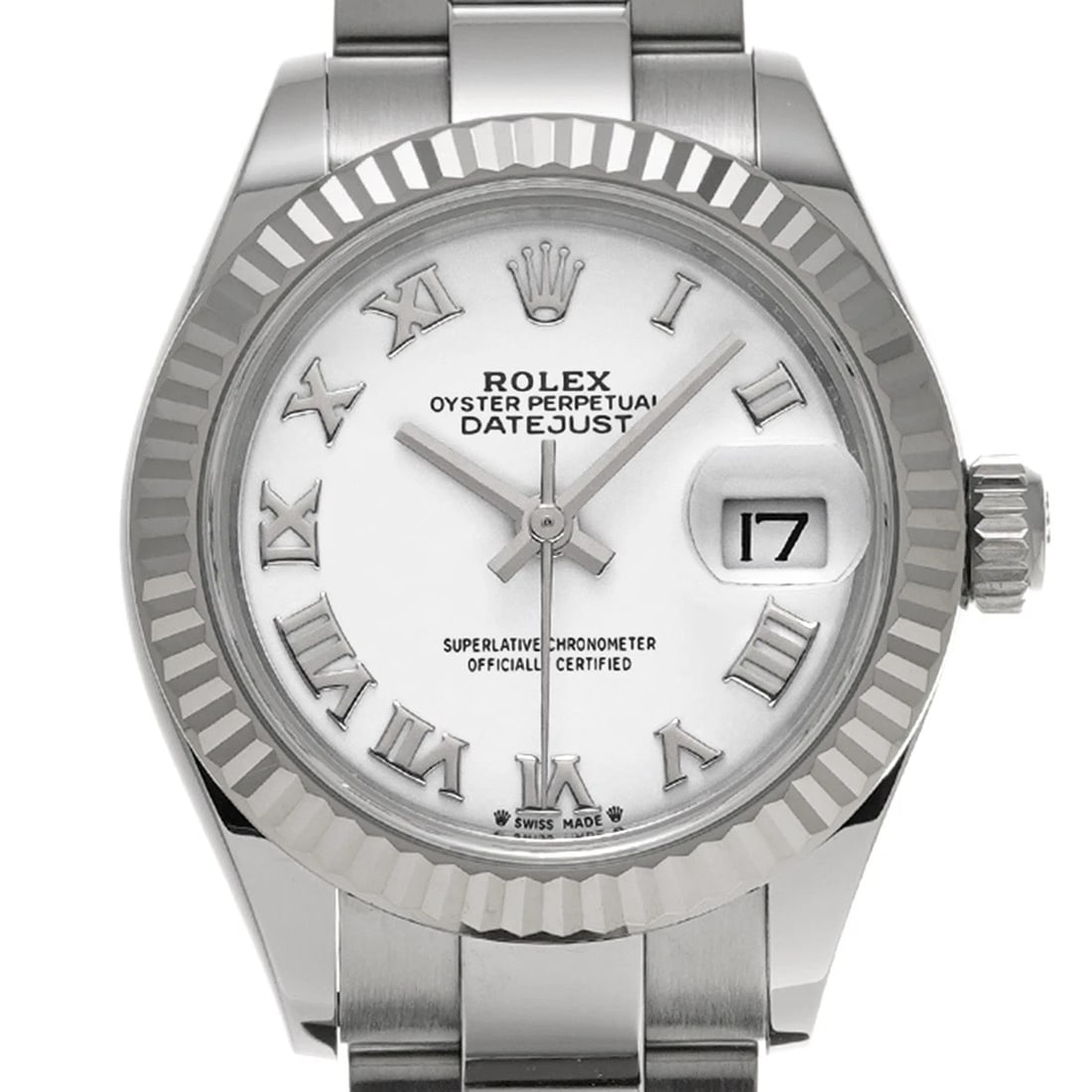 ROLEX DATEJUST WHITE WATCH - 4