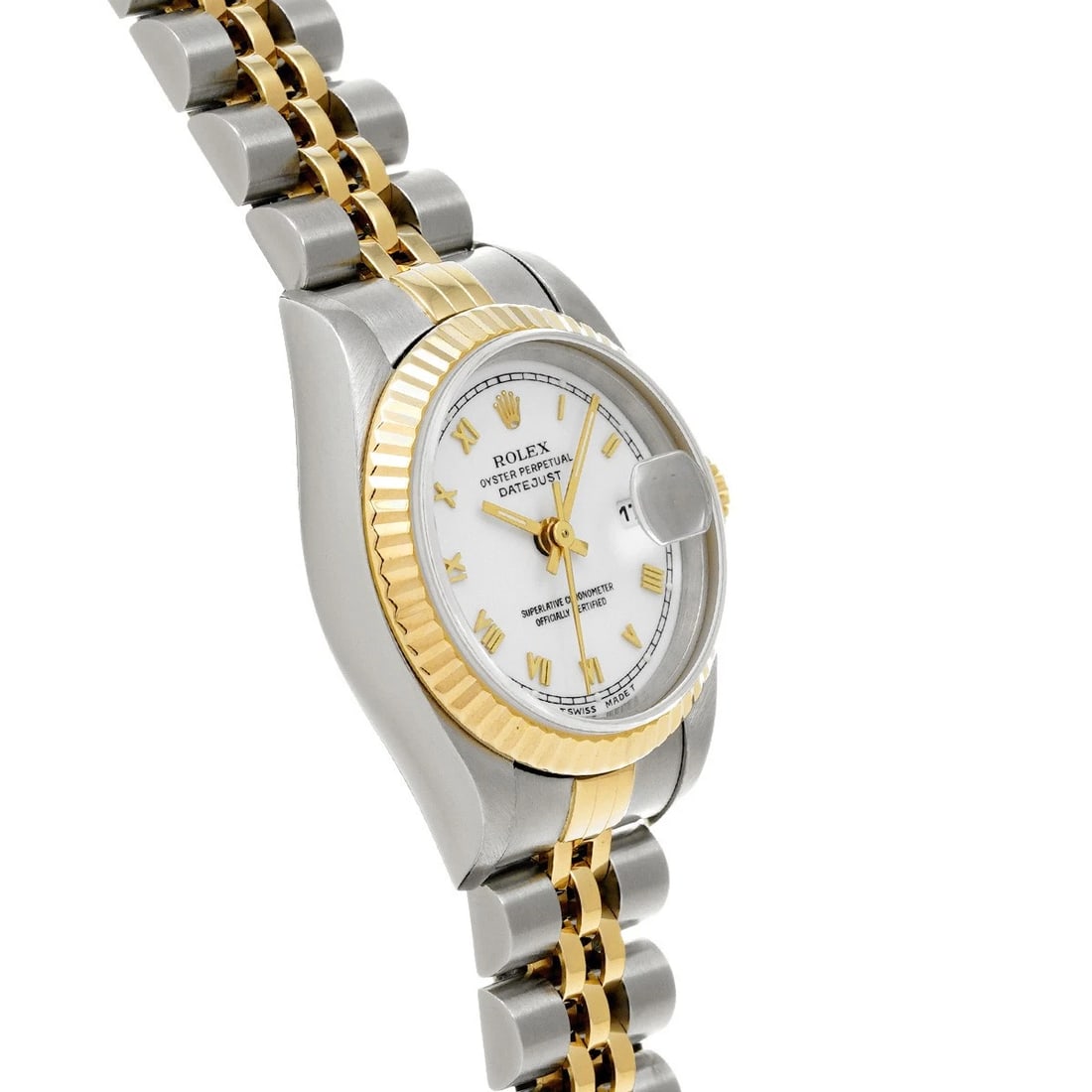 ROLEX DATEJUST WHITE WATCH - 3