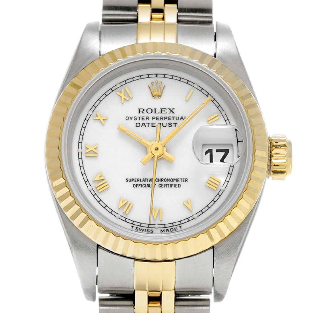 ROLEX DATEJUST WHITE WATCH - 4