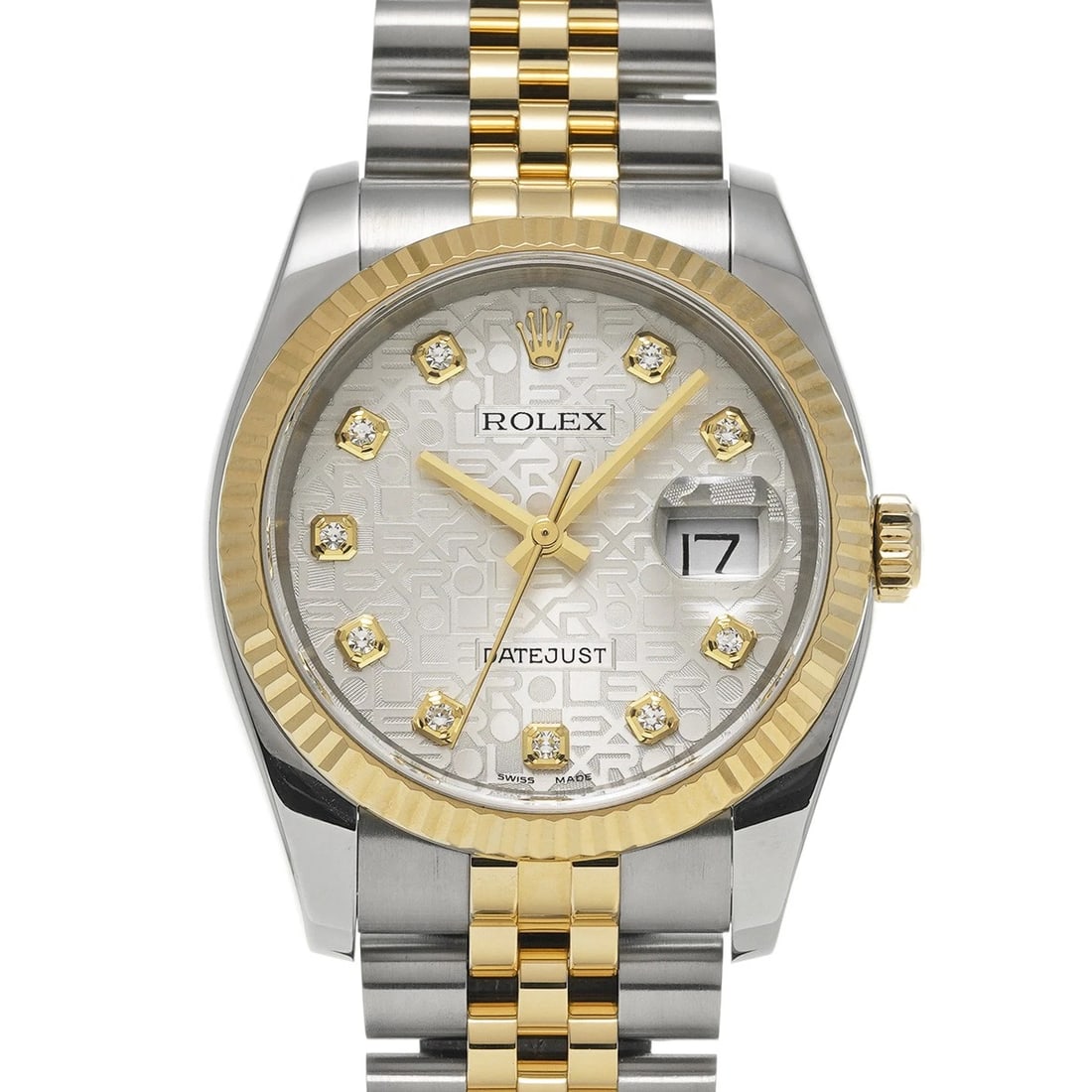 ROLEX DATEJUST SILVER COMPUTER/DIAMOND WATCH: ROLEX Datejust Silver computer/diamond Watch Brand: ROLEX Type/Style: Wristwatch Material: Band Material Stainless steel/Yellow Gold, Case Material Stainless steel Color: Dial Color Silver computer/di