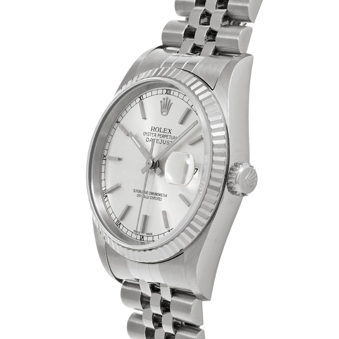 ROLEX DATEJUST SILVER WATCH - 2