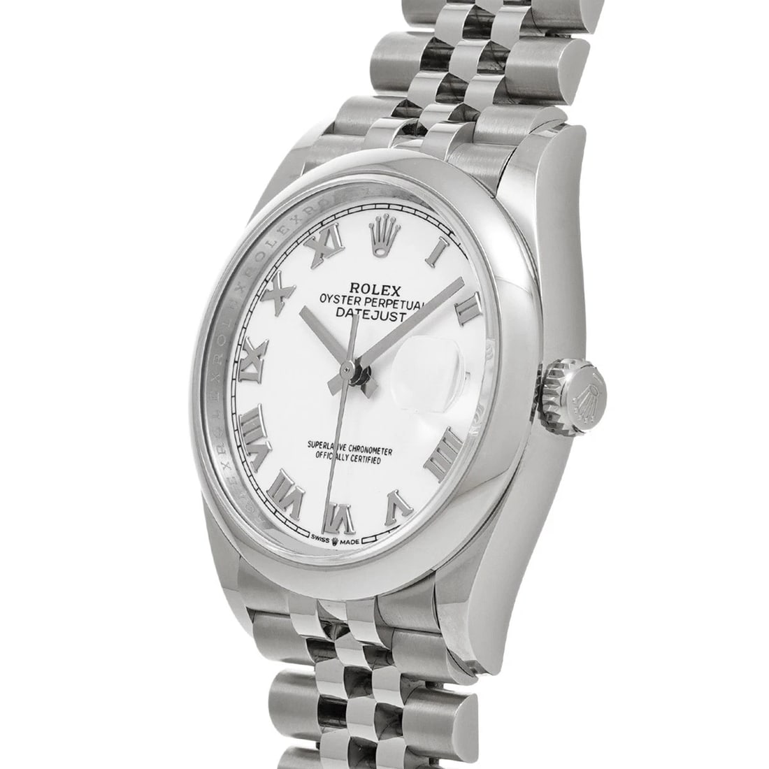 ROLEX DATEJUST WHITE WATCH - 2