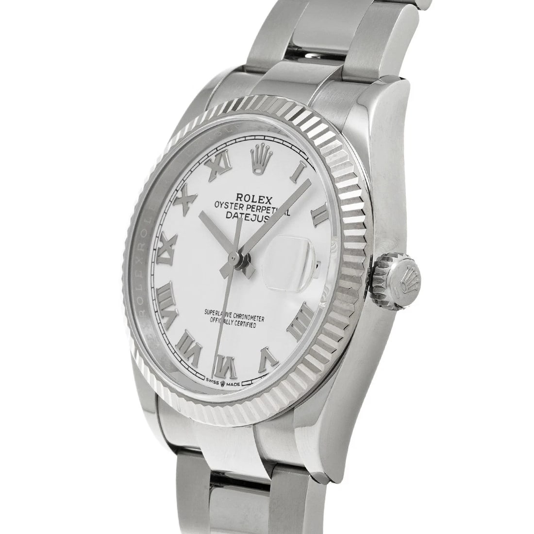 ROLEX DATEJUST WHITE WATCH - 2