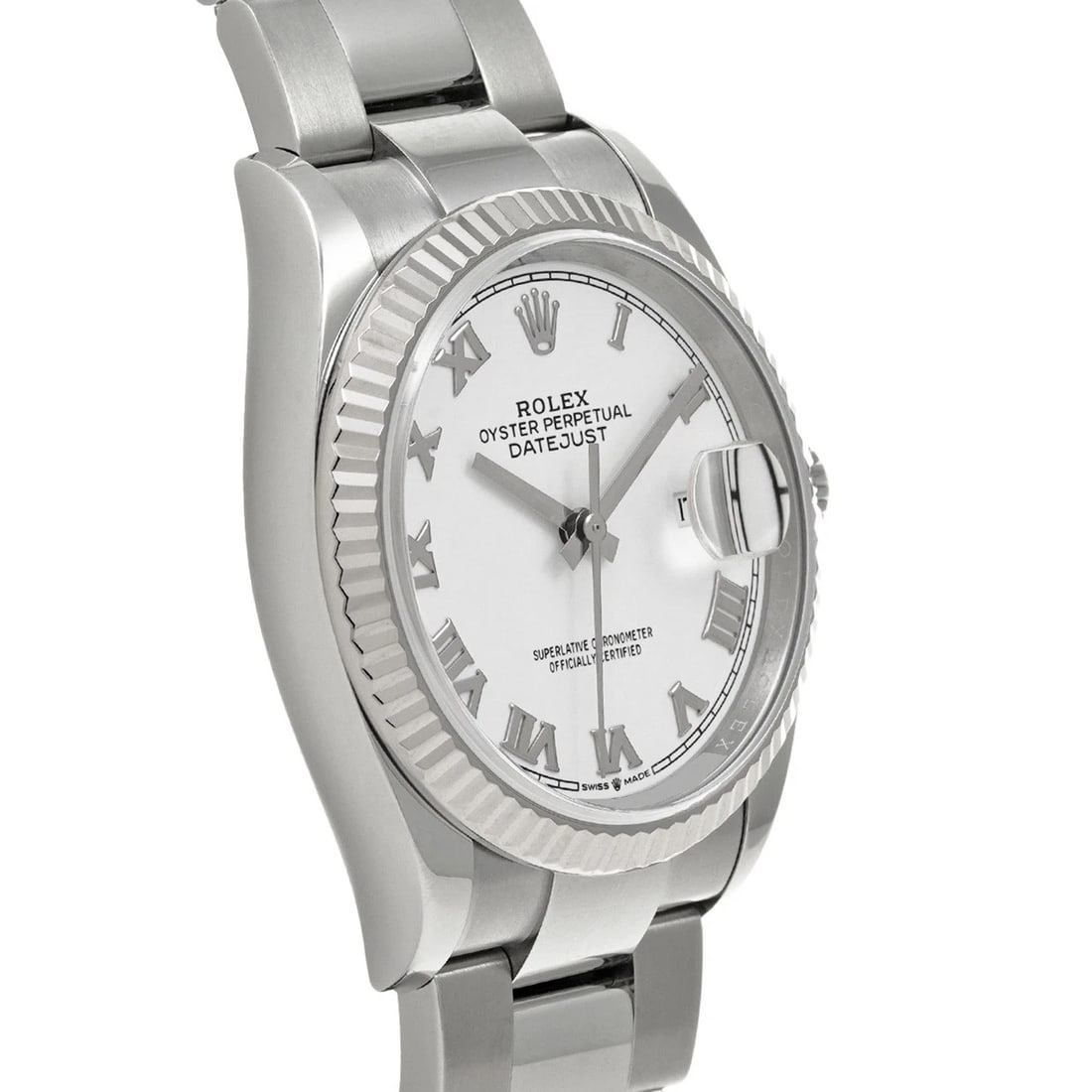 ROLEX DATEJUST WHITE WATCH - 3
