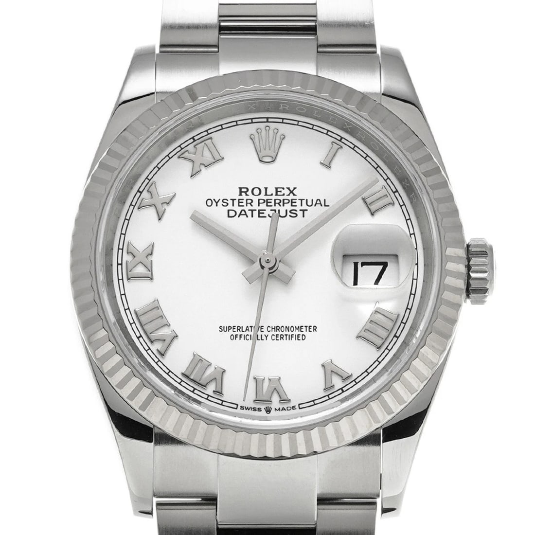 ROLEX DATEJUST WHITE WATCH - 4