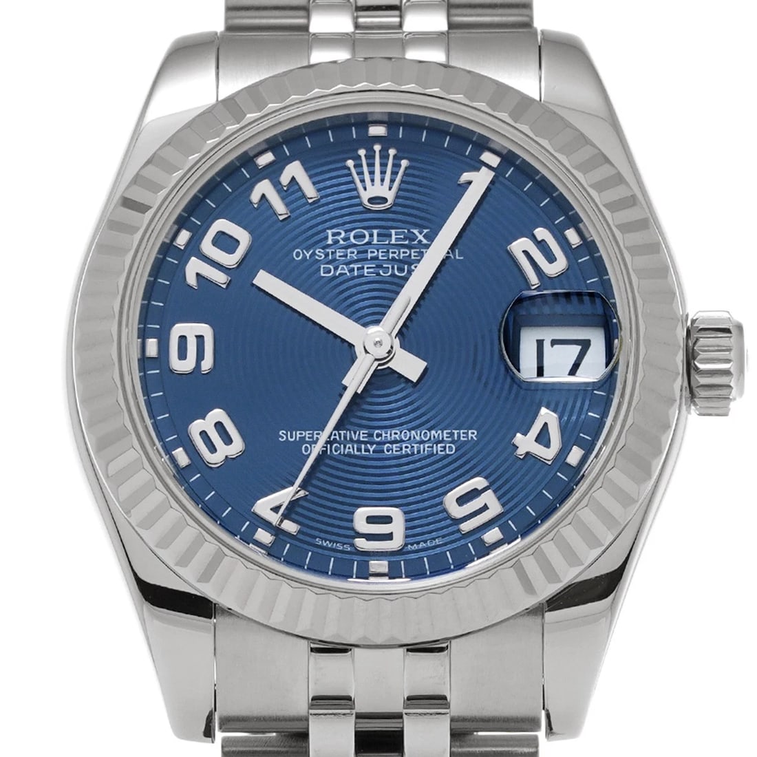 ROLEX DATEJUST BLUE CONCENTRIC WATCH - 4