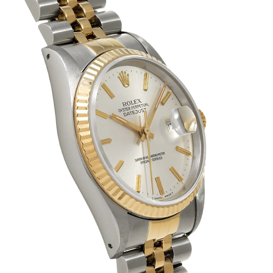 ROLEX DATEJUST SILVER WATCH - 3