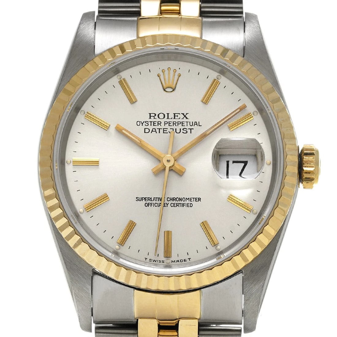 ROLEX DATEJUST SILVER WATCH - 4