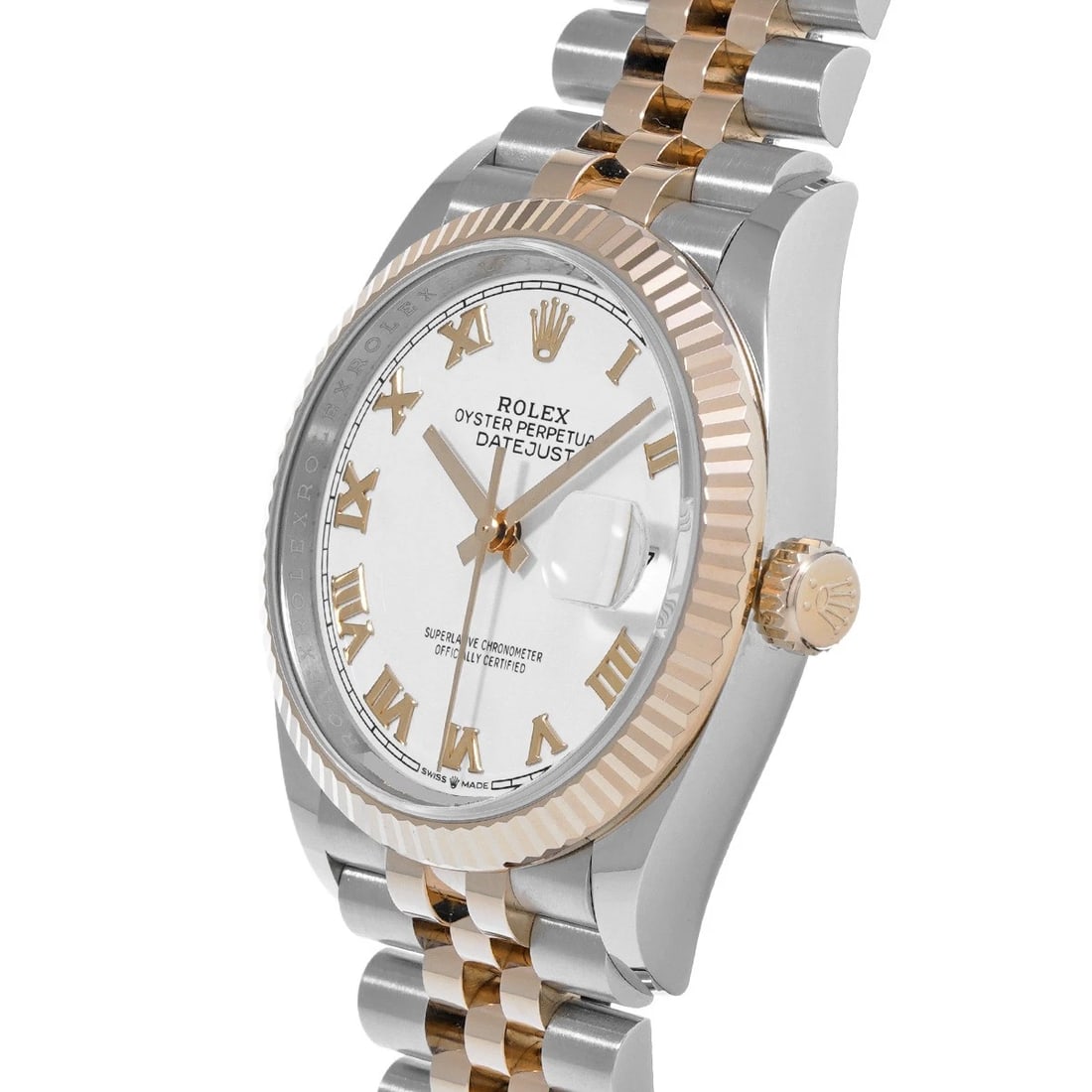 ROLEX DATEJUST WHITE WATCH - 2