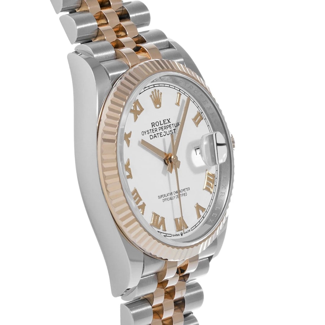 ROLEX DATEJUST WHITE WATCH - 3
